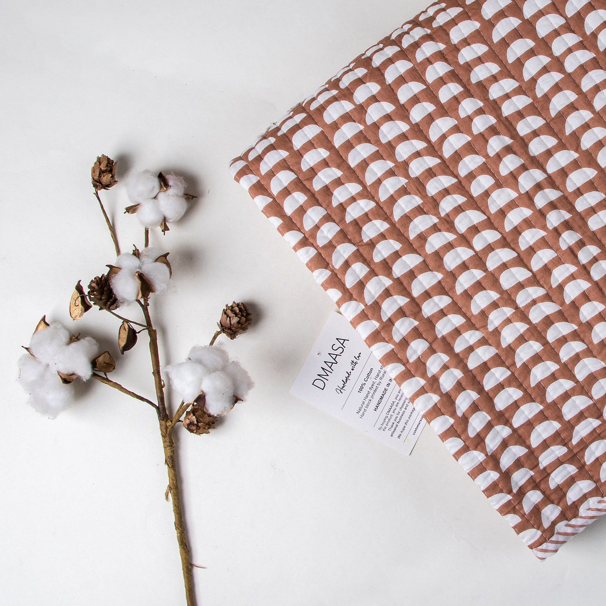 Premium Brown Geometrical Print Cotton Baby Blankets 132
